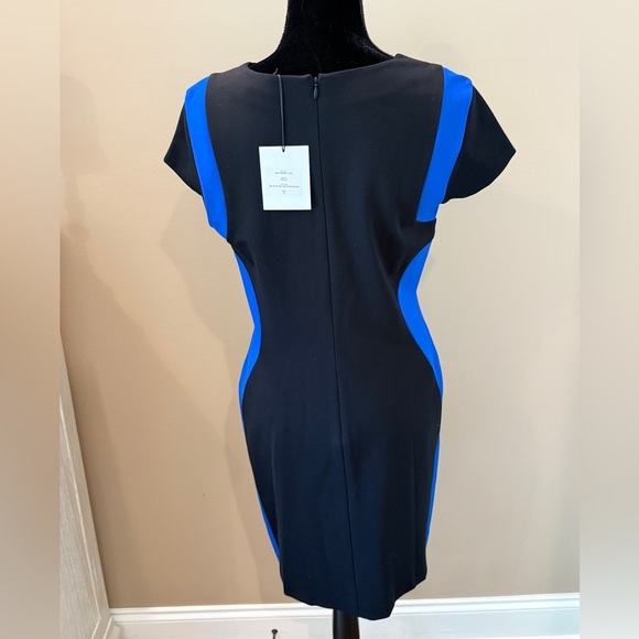 NWT Women’s DIANE VON FURSTENBERG Black/blue Blue Diamond Autumn dress- Size 12 - Picture 5 of 10